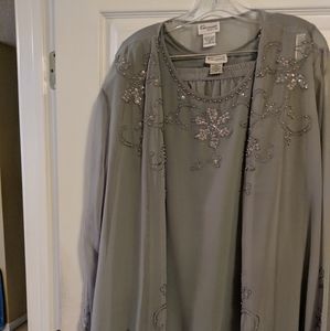 Women's plus size evening pants suit